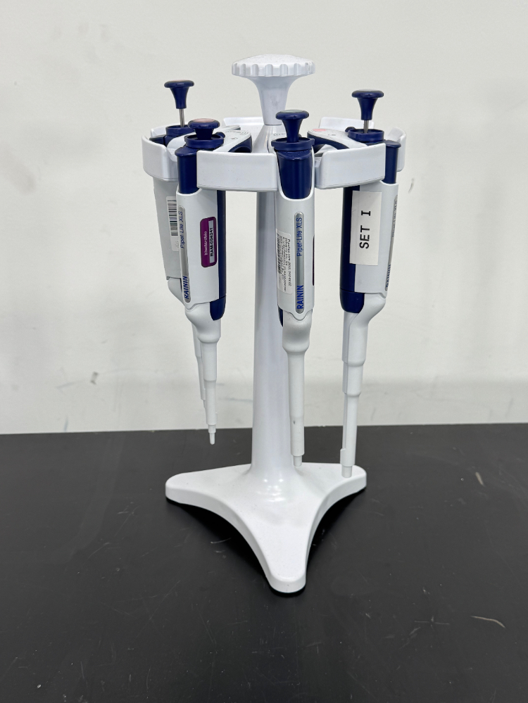 Image of Rainin Pipet-Lite XLS+ LTS Pipette Set with Rotating Stand, 0.1µL–1mL